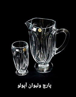 پارچ و لیوان کریستال مدل آپولو ساخت چین